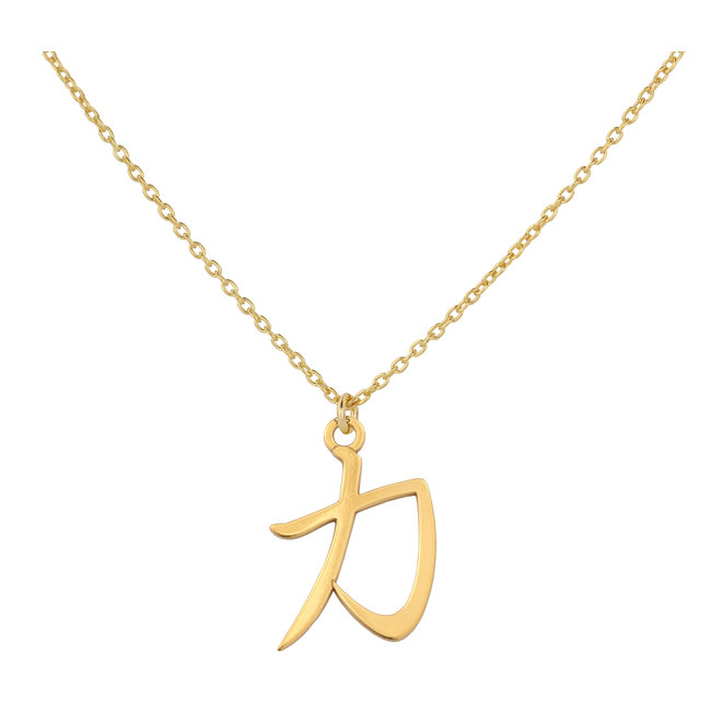 Ketting hanger Japans krachtsymbool - verguld - ARLIZI 1726 - Aiko