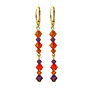 Oorbellen Swarovski kristal oranje paars - verguld - ARLIZI 1733 - Grace