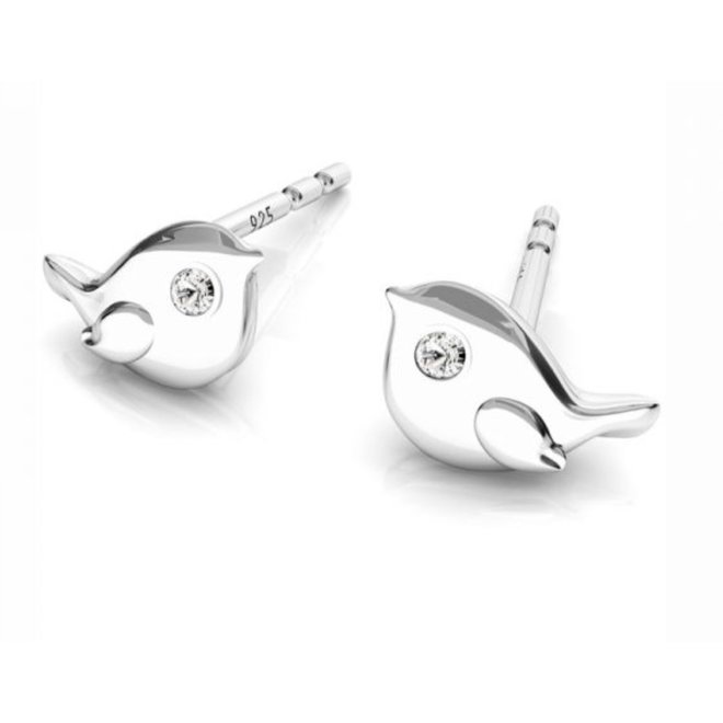 Earrings bird ear studs - sterling silver - ARLIZI 1750 - Fleury