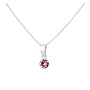 Necklace pink Swarovski crystal pendant - sterling silver - ARLIZI 1781 - Nala