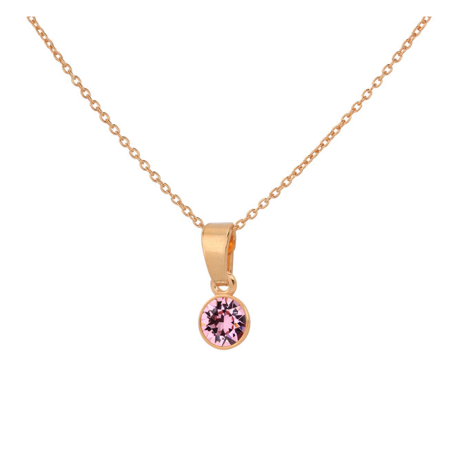 Halskette rosa Swarovski Kristall Anhänger - rosévergoldet - ARLIZI 1787 - Nala