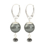 Ohrringe dunkelgraue Perle Swarovski Kristall - Sterling Silber - ARLIZI 1771 - Claire