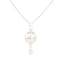 Ketting witte parel Swarovski kristal - sterling zilver - ARLIZI 1767 - Claire