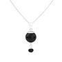 Necklace black pearl Swarovski crystal - sterling silver - ARLIZI 1776 - Claire