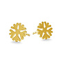 Earrings snowflake studs - gold plated - ARLIZI 1819 - Zoe