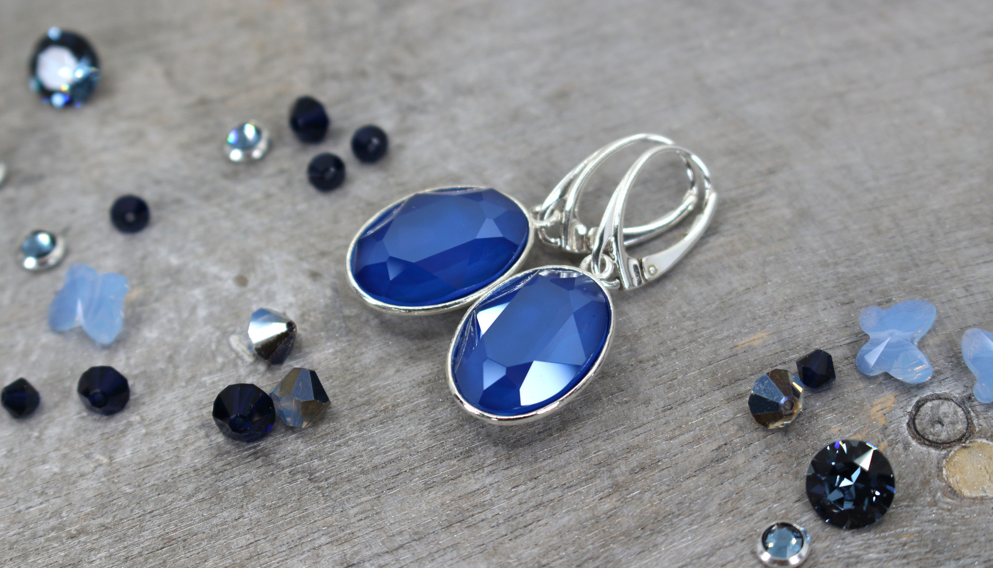 ARLIZI Schmuck Ohrringe Blau Swarovski Kristall