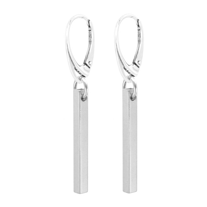 Earrings bar pendant sterling silver - 1865