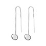 Earrings pull through transparent Swarovski crystal - sterling silver - ARLIZI 1877 - Joy