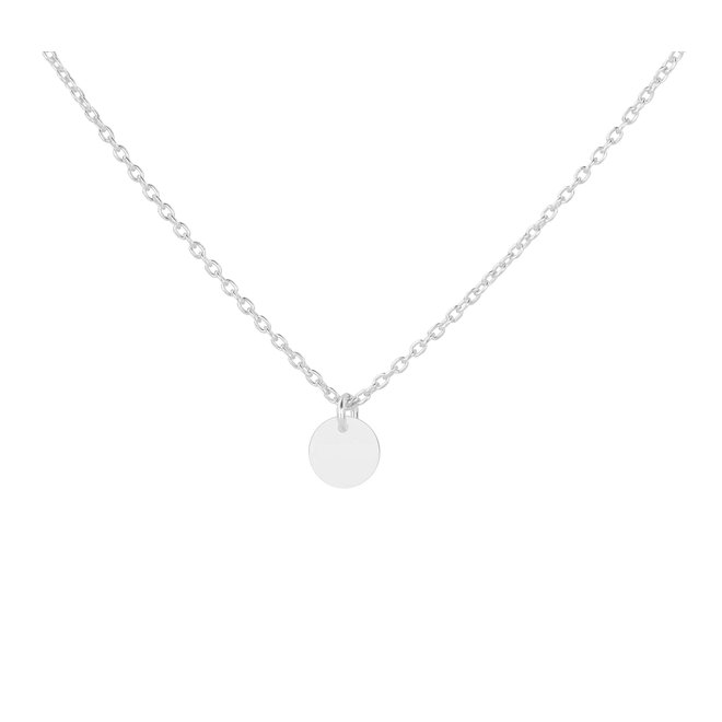 Necklace disc pendant sterling silver - 1882