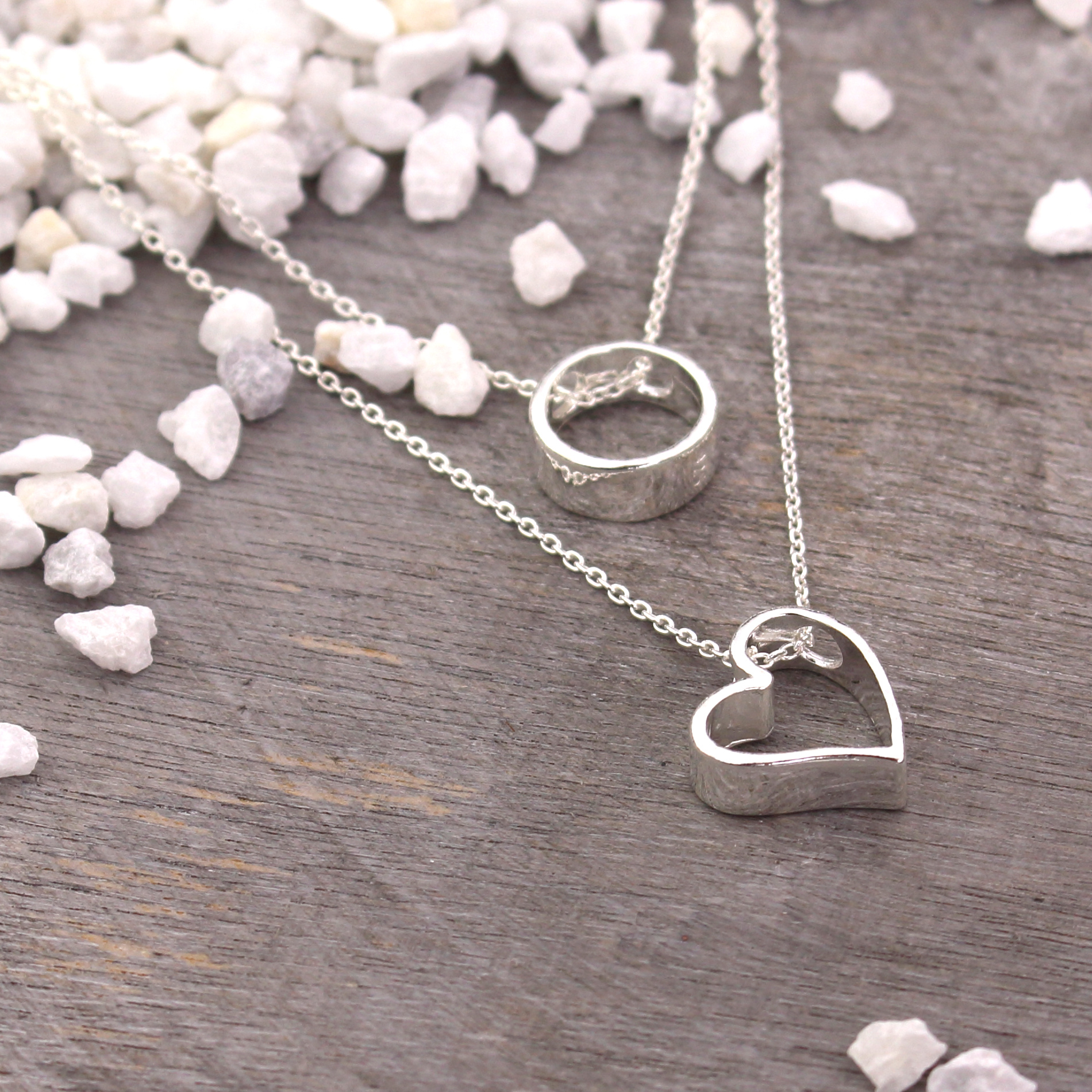 ARLIZI Sieraden ketting hartje sterling zilver