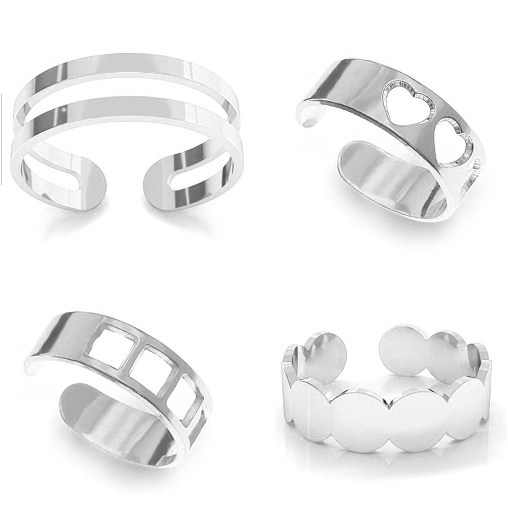 handelaar Verniel Behoren Knuckle ringen set vier ringen 925 zilver - ARLIZI 1387 - ARLIZI Sieraden  Webshop