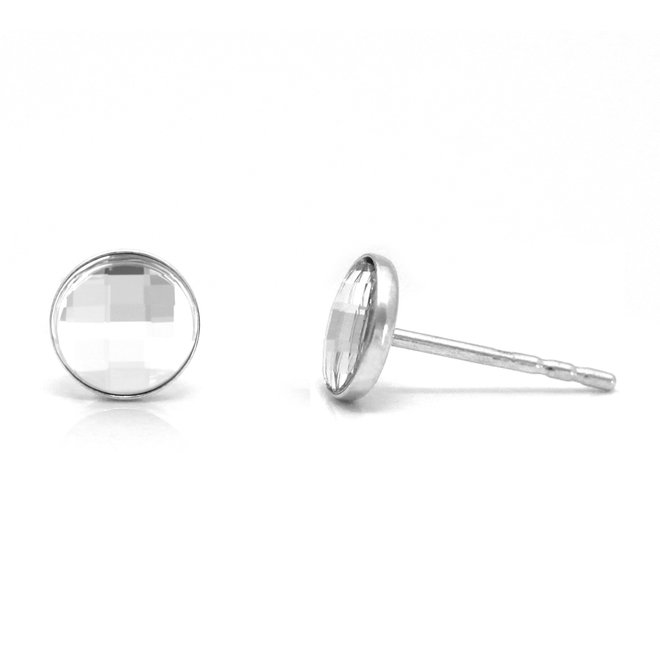 Ohrringe transparent Kristall - Sterling Silber - 1791