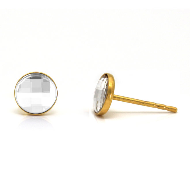 Ohrringe transparent Swarovski Kristall Ohrstecker - vergoldet - ARLIZI 1800 - Joy