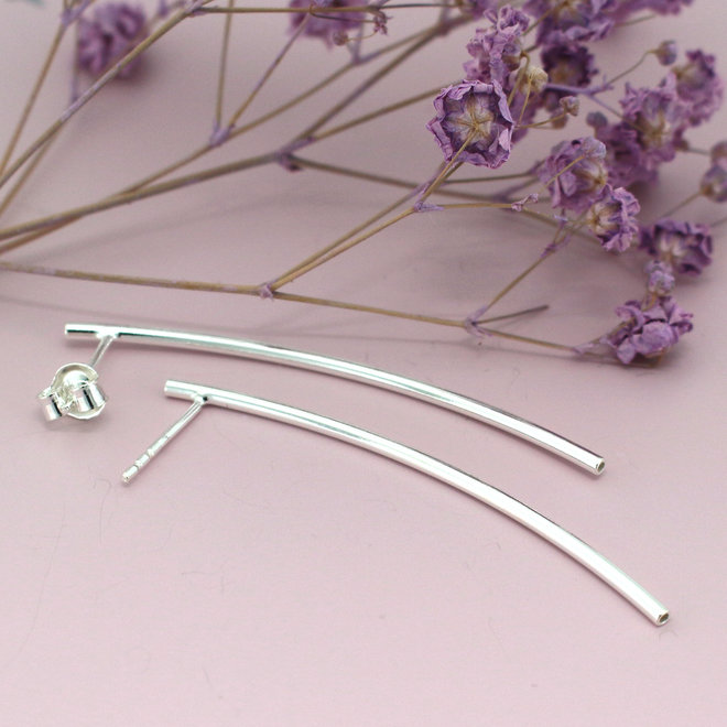 Oorbellen staaf - 925 sterling zilver - ARLIZI 2461 - Lily