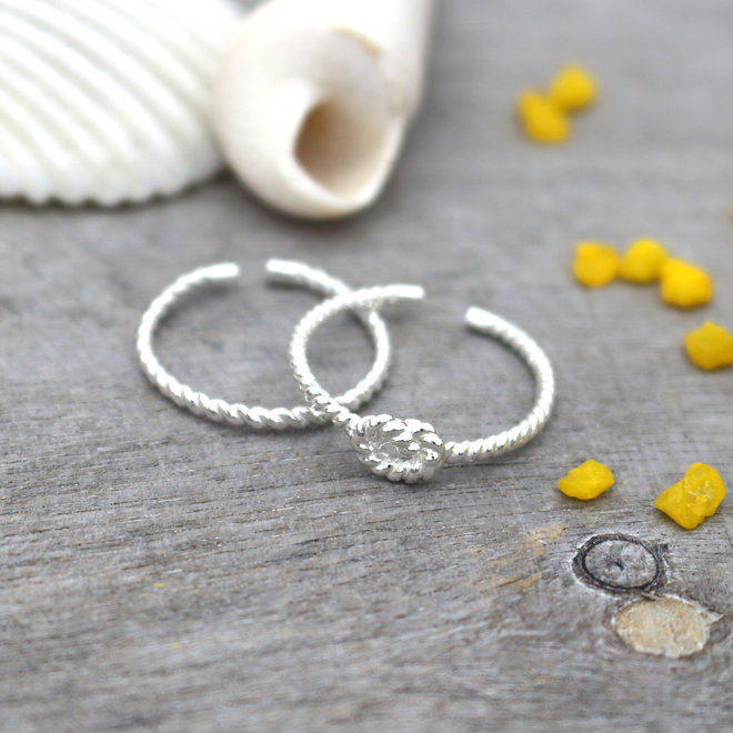 Ring twisted rope sterling silver - ARLIZI 1937 - Mare