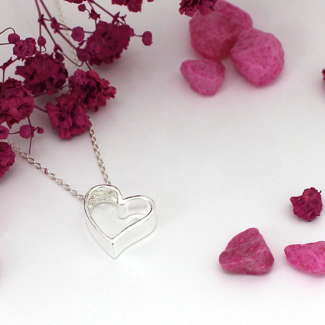 Necklace heart pendant - sterling silver - ARLIZI 1541 - Kendal
