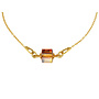 Ketting Swarovski kristal kubus hanger - verguld - ARLIZI 1952 - Kyra