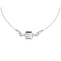 Halskette transparent Swarovski Kristall Würfel Anhänger - Sterling Silber - ARLIZI 1958 - Kyra