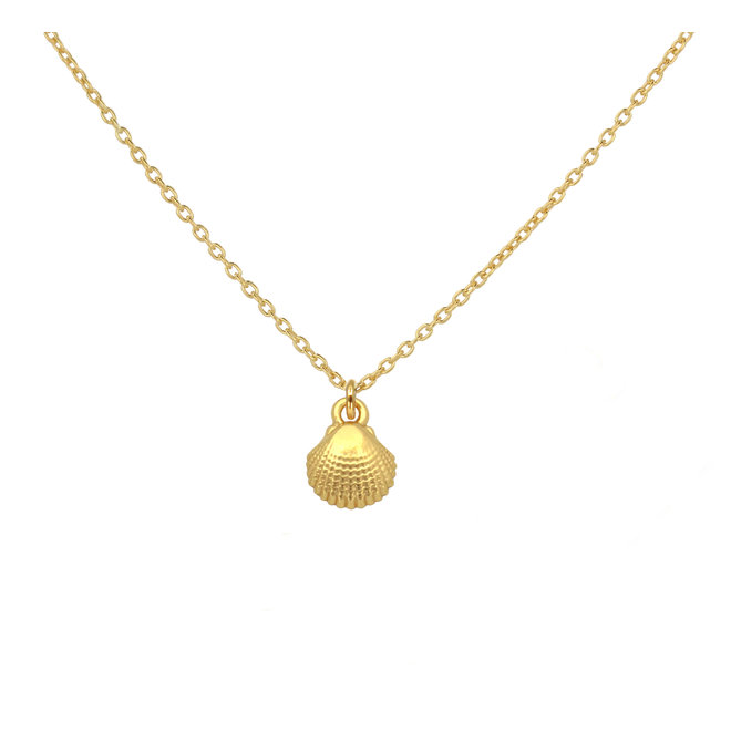 Necklace shell pendant gold plated - 1963