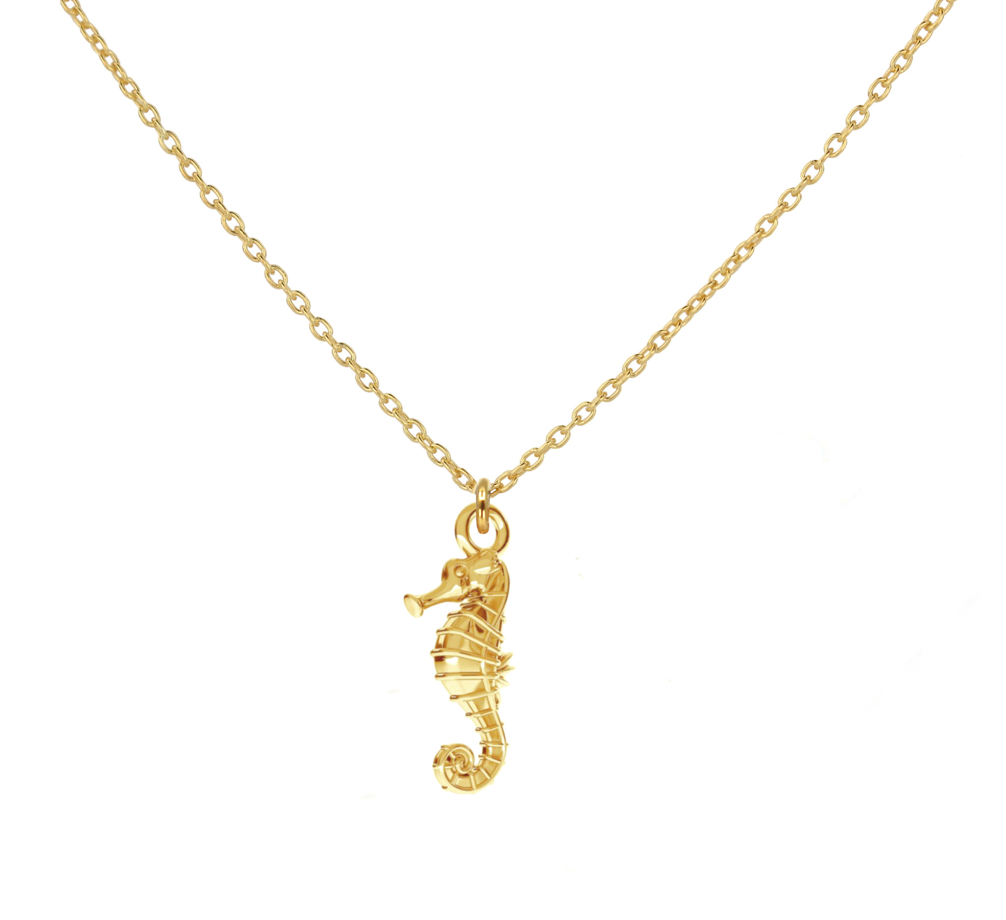 Halskette Seepferdchen Anhänger ARLIZI Silber vergoldet - Schmuck 1967 Webshop ARLIZI 925 