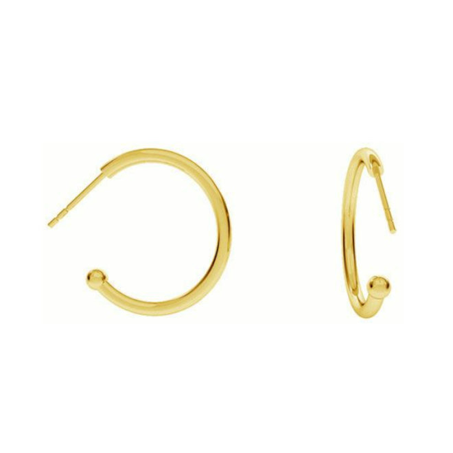 Hoop earrings gold plated - 1969