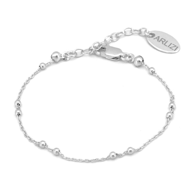 Armband Gliederkette Kugeln Sterling Silber - 1975