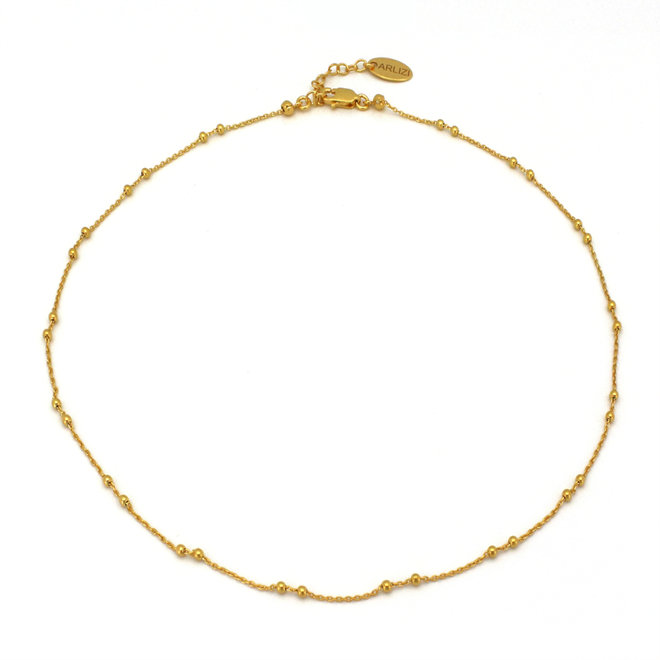 Ketting schakel bal verguld - 1978