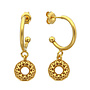 Ohrringe Creolen keltischer Charme Anhänger - vergoldet -  ARLIZI 1991 - Ivy