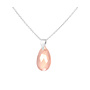 Ketting roze jade druppel hanger - sterling zilver - ARLIZI 2012 - Romy