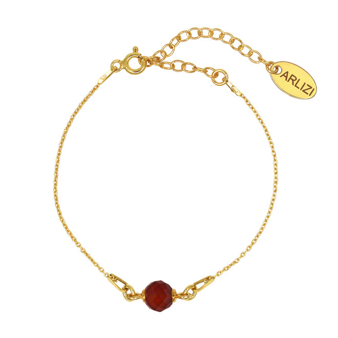 Bracelet carnelian bead gold plated - 2022