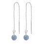 Doortrekoorbellen blauw angeliet - sterling zilver - ARLIZI 2036 - Skylar