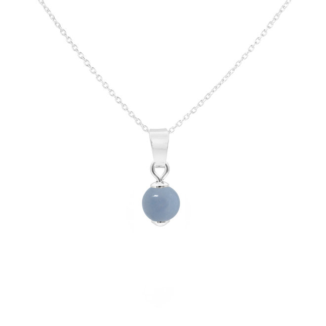Necklace angelite 925 silver - 2037