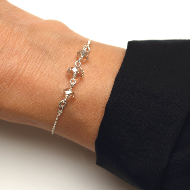 Armband Transparent Swarovski Kristall Briolette - Sterling Silber - ARLIZI 1999 - Elodie