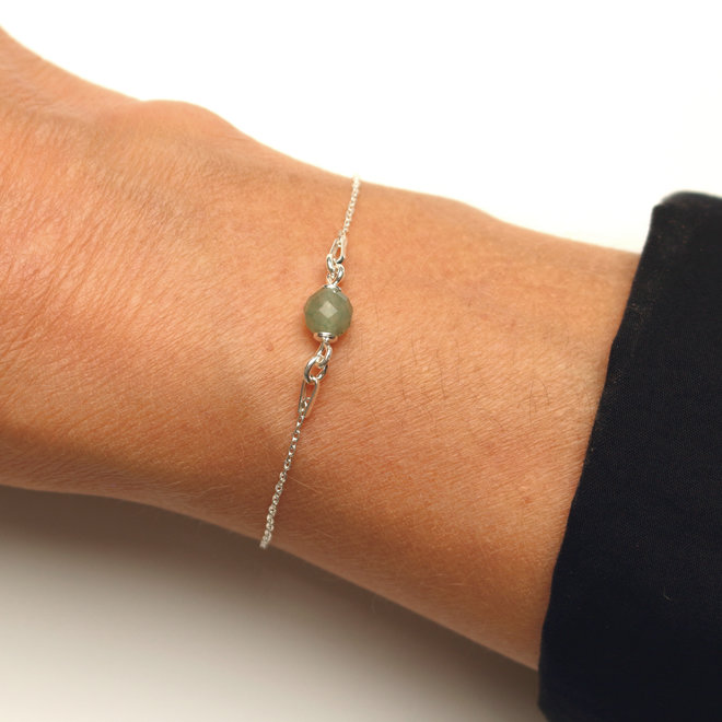 Armband grüner Aventurin - Sterling Silber - ARLIZI 2030 - Skylar