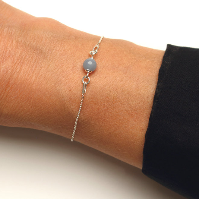 Armband Blau Angelit - Sterling Silber - ARLIZI 2038 - Skylar