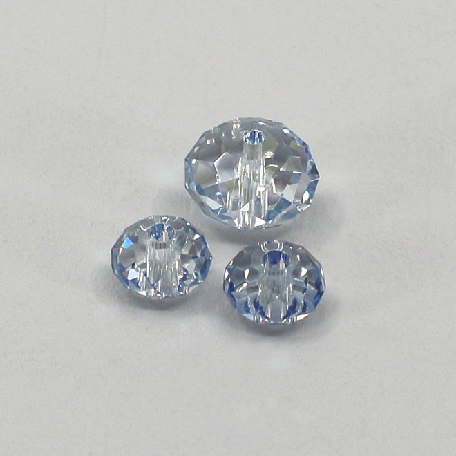 Earrings ice blue Swarovski crystal briolette - sterling silver - ARLIZI 2053 - Elodie