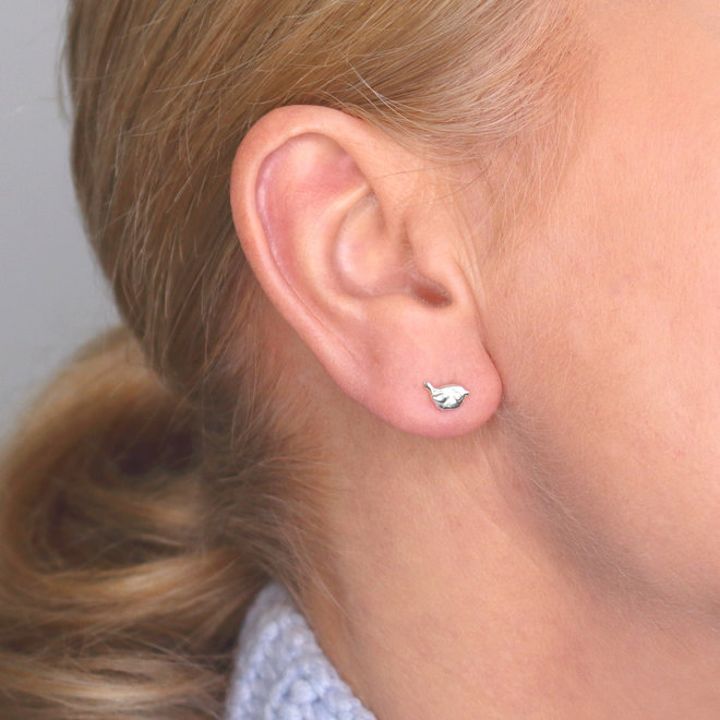 Earrings bird ear studs - sterling silver - ARLIZI 1750 - Fleury