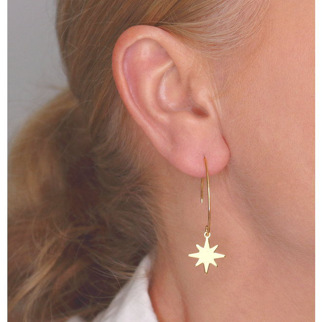 Ohrringe Sterne Anhänger - Sterling Silber vergoldet - ARLIZI 1834 - Kendal