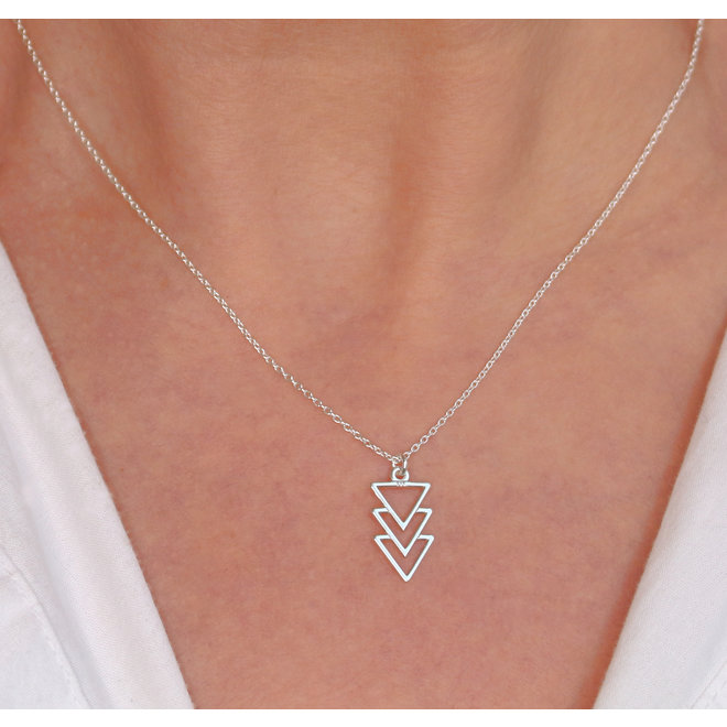 Ketting driehoek hanger - sterling zilver - ARLIZI 2465 - Kendal