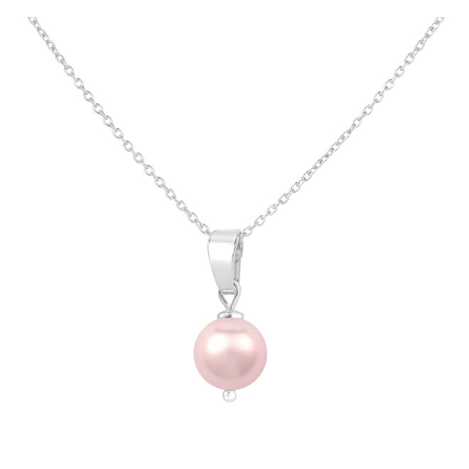 Halskette Perle Anhänger rosa - Sterling Silber - ARLIZI 1526 - Natalia