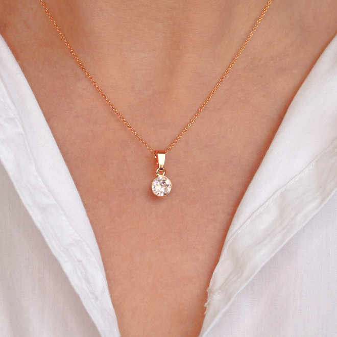 Schmuck Set Swarovski Kristall Anhänger rosévergoldet - ARLIZI 1654 - Nala