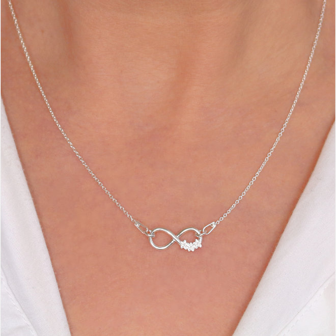 Necklace infinity pendant flowers - sterling silver - ARLIZI 1316 - Kendal