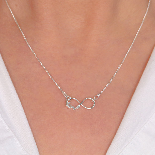 Necklace infinity love pendant - sterling silver - ARLIZI 1535 - Kendal