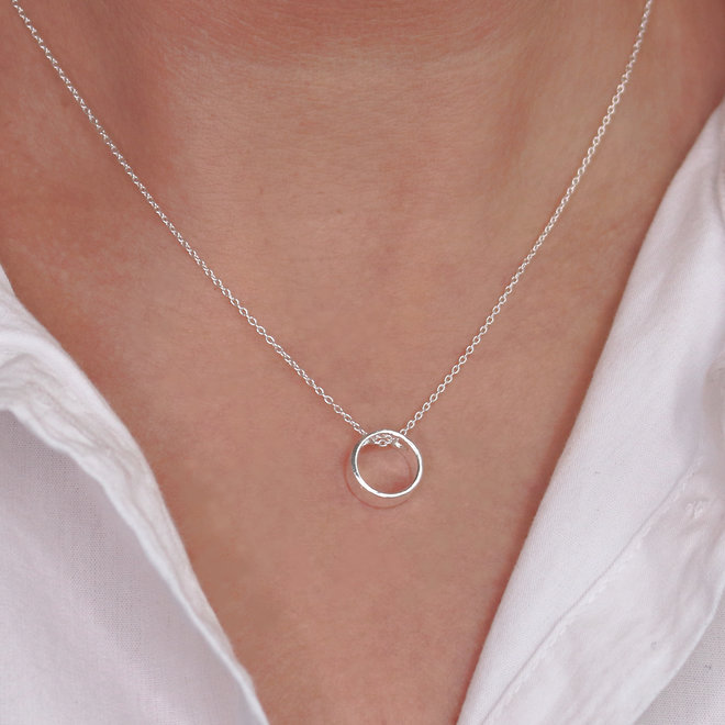 Necklace circle pendant - sterling silver - ARLIZI 1544 - Kendal