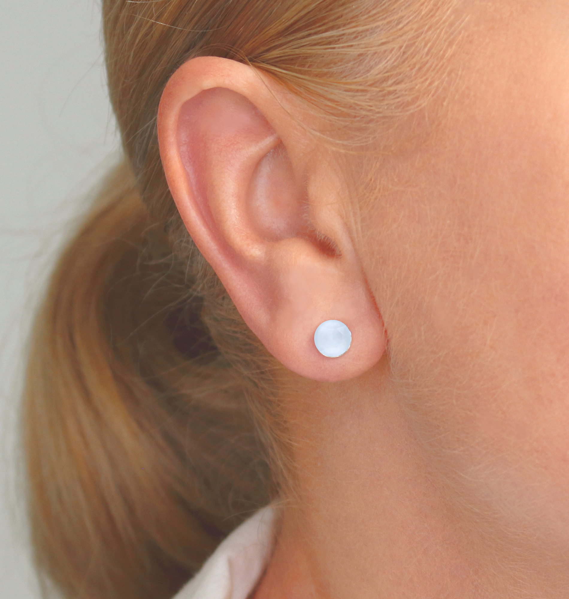 Ohrringe blau Silber Webshop - Kristall 1511 - Pastell Ohrstecker - Swarovski 6mm 925 ARLIZI ARLIZI Schmuck