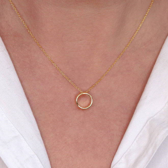 Necklace circle pendant - gold plated - ARLIZI 1545 - Kendal