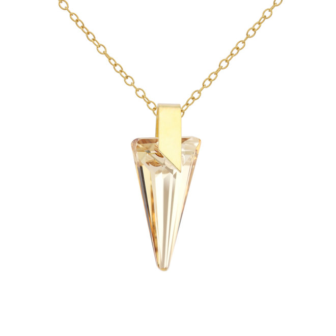 Ketting Swarovski spike - sterling zilver verguld - 1706