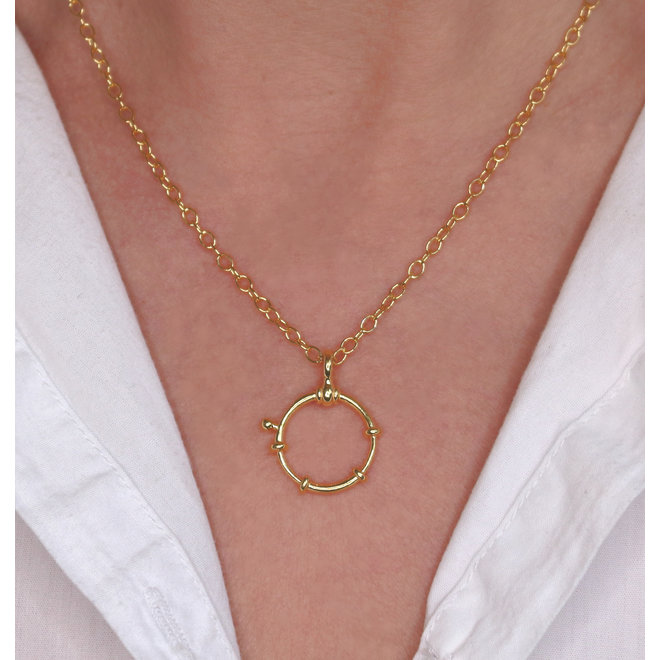 Necklace rudder pendant - gold plated - ARLIZI 1943 - Mare