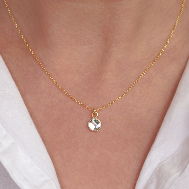 Halskette transparent Swarovski Kristall Anhänger - vergoldet - ARLIZI 1802 - Joy