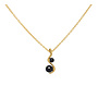 Ketting slang onyx hanger - verguld - ARLIZI 2067 - Cleo